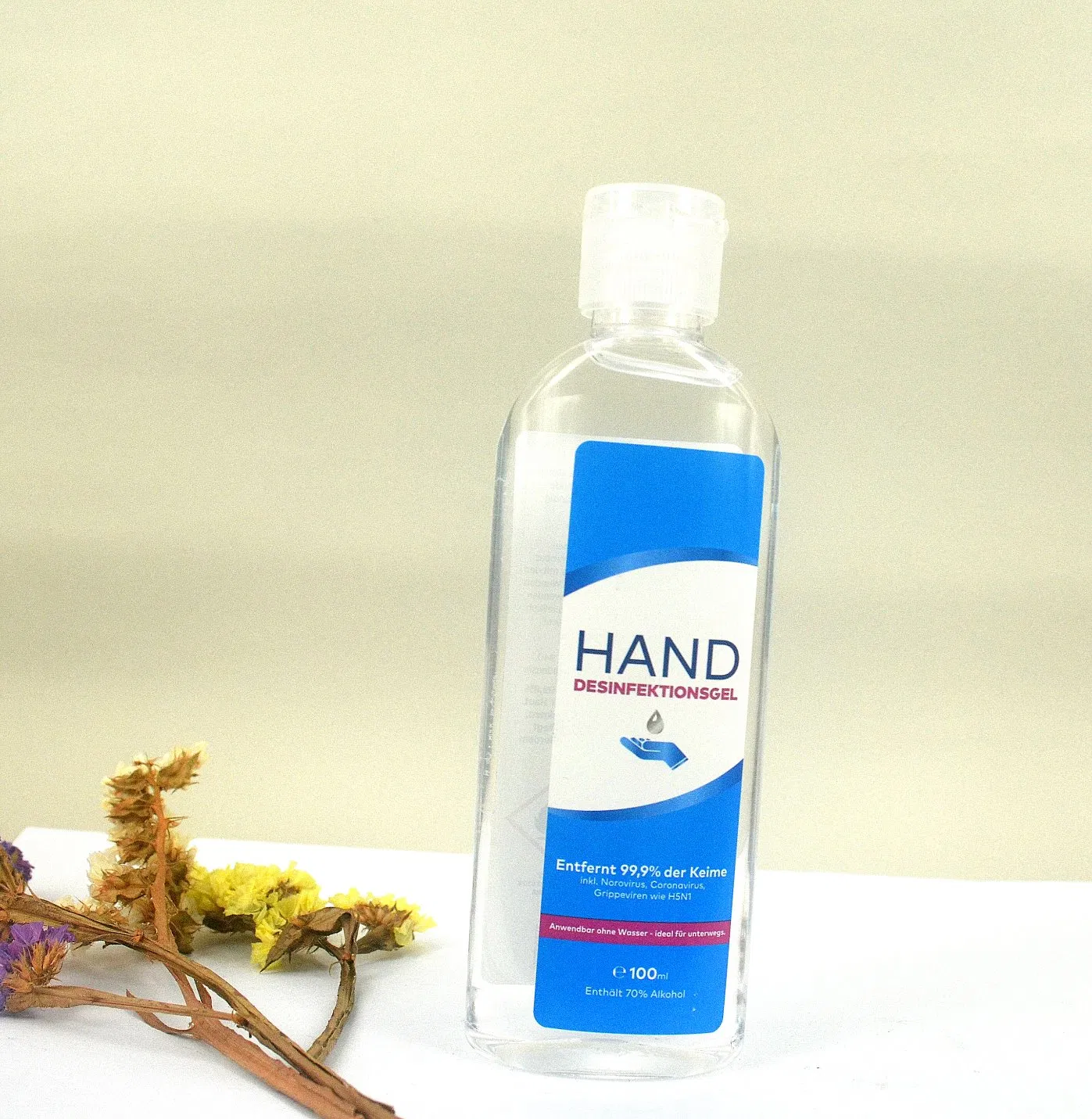 100ml Wash Free Private Label Disinfectant Alcohol Hand Sanitizer Gel Ce Certification