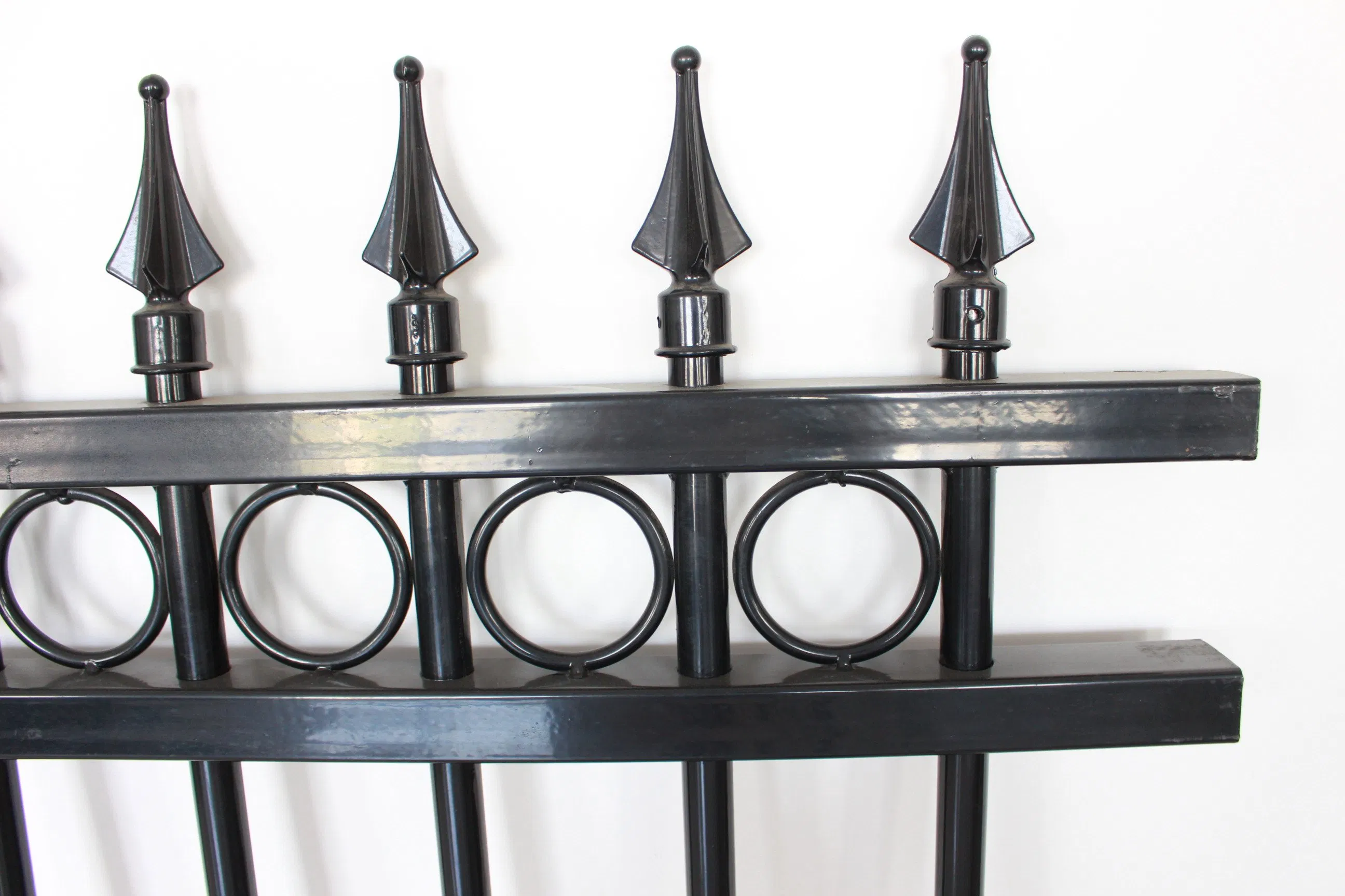 High Quality Ornaments Wrought Iron Black Color Panel Fence
