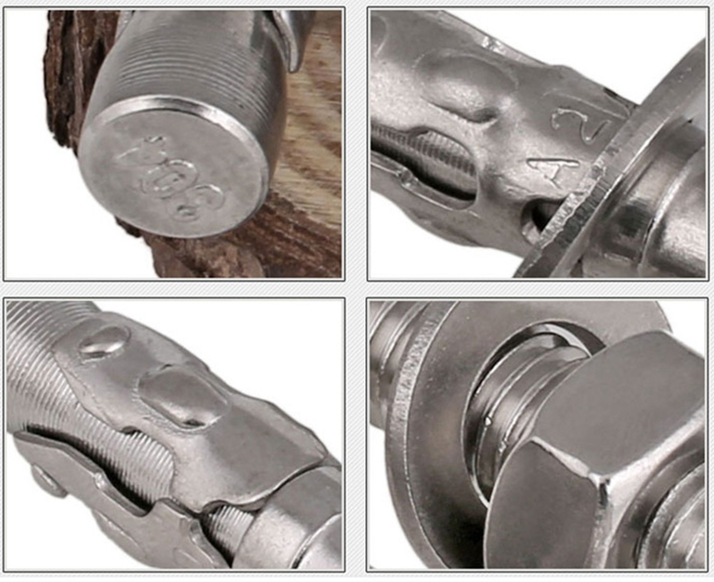 M8 M16 M12 M10 Screw M20 Standard Size Carbon Steel Zinc Plated Wedge Bolt Stainless Steel Anchor Expansion Bolt