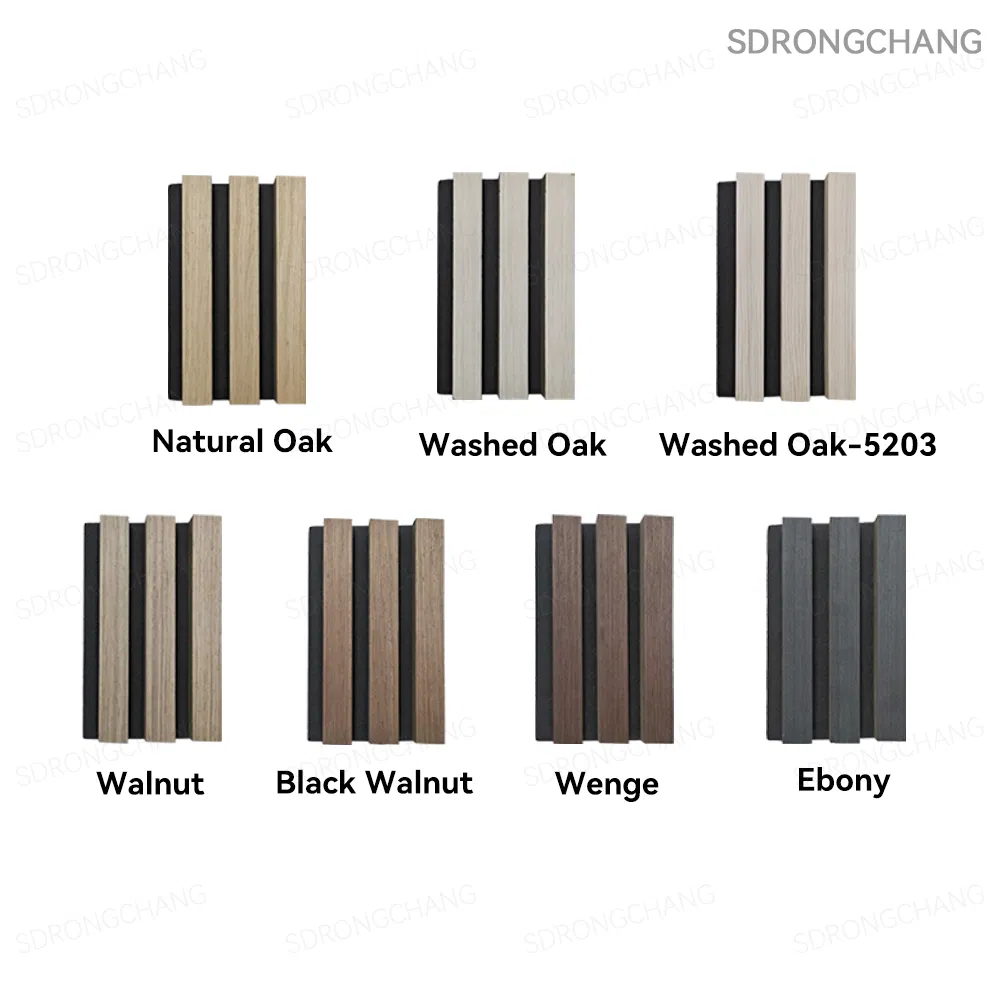 Home Wall Ceiling Decor Material Soundproofing Wood Slat Acoustic Panel