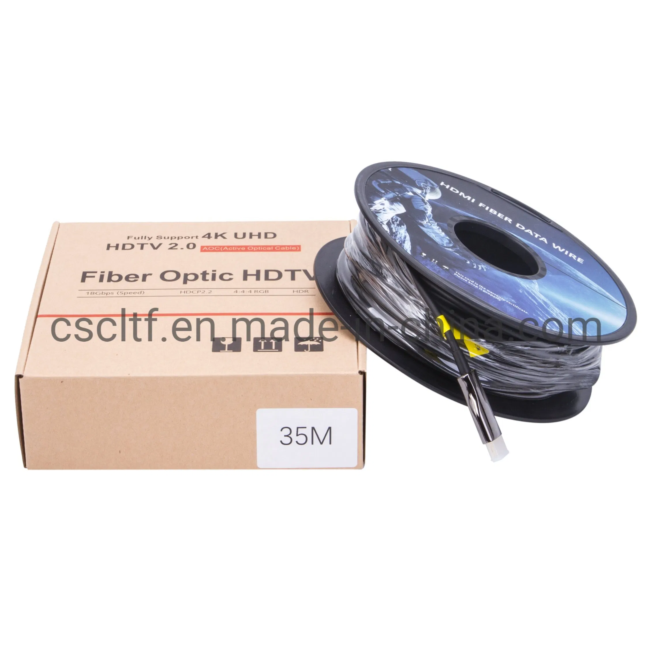 8K Fiber Optic HDMI Cable 30 Feet, 18gbps 4K 60Hz (4: 4: 4 HDR10 HDCP2.2) 1440p 144Hz High Speed Ultra HD One-Direction Cord