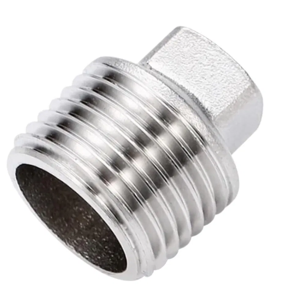Stainless Steel 304 Cast Pipe Fitting, Square Head Cored Plug