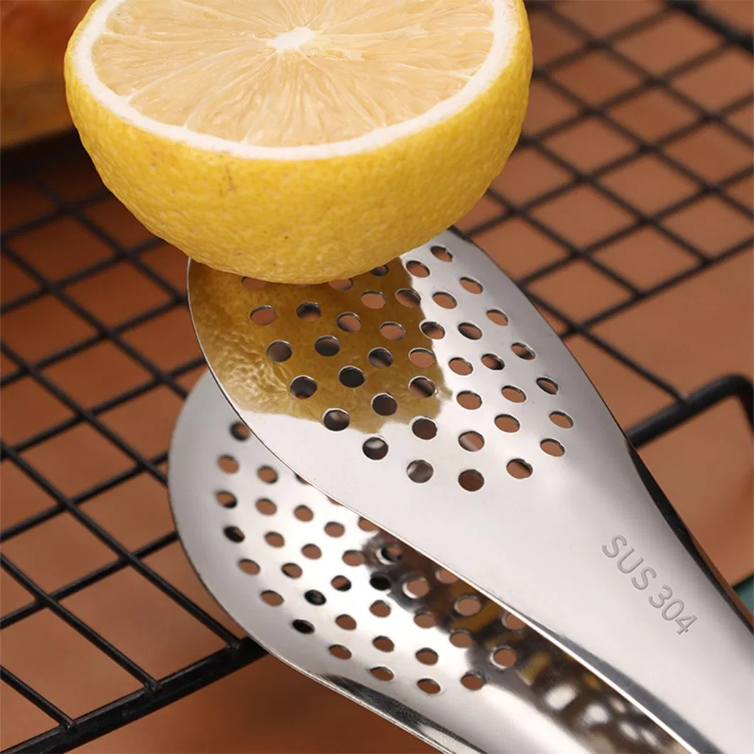 BBQ Tools Stainless Steel Exquisite Clip Household Anti-Scalding Food Barbecue Food Tongs Extended Bread Tongs