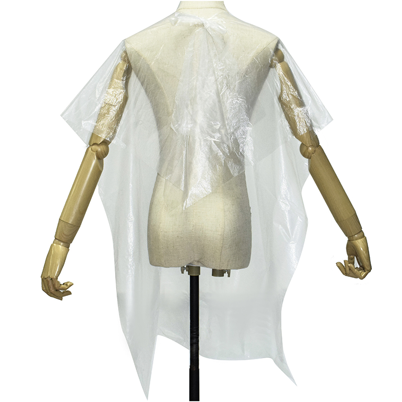 100 PE Waterproof Aprons Cut Iron Dye Hair Robe Barber Salon Disposable Hair Dressing Cape
