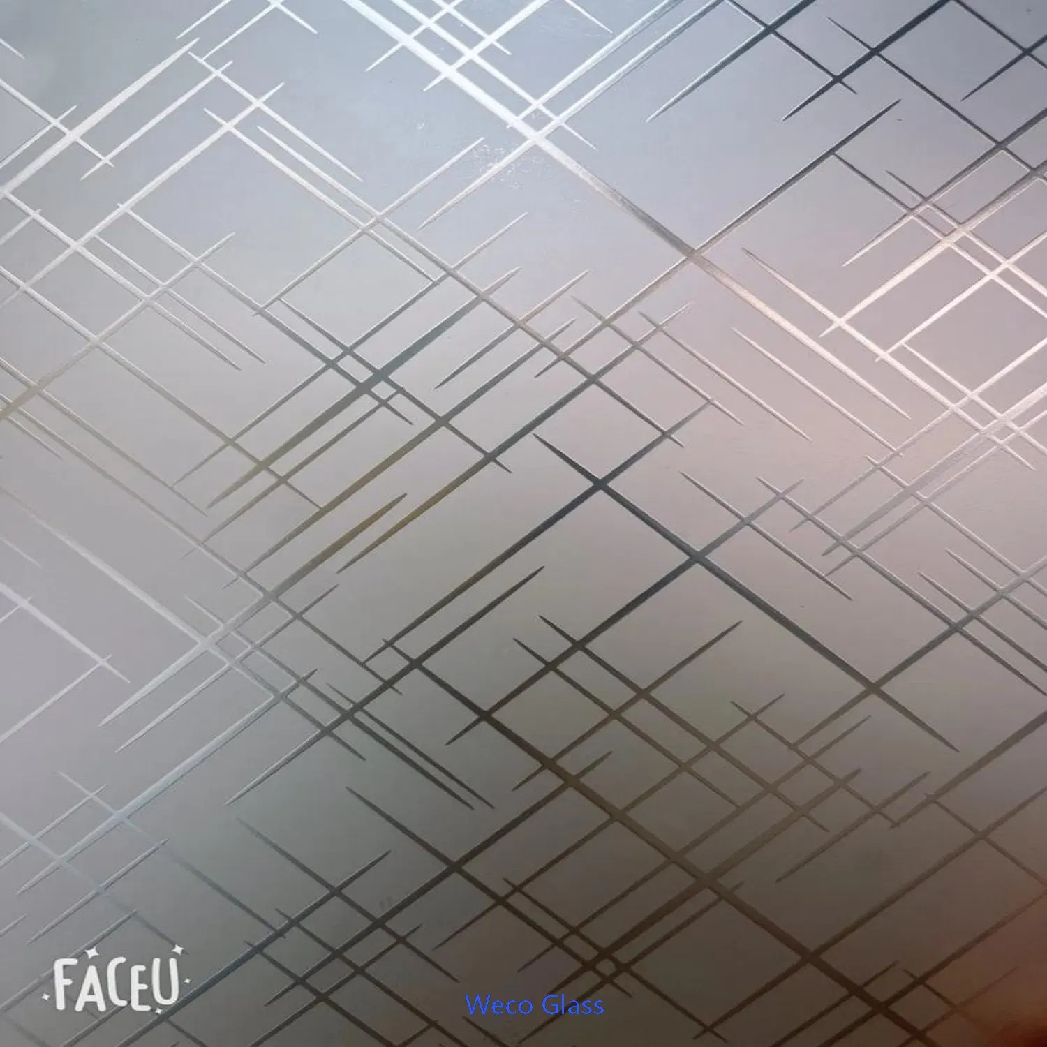 4mm -2mm Clear /Colored /Figured / Designed Art Construction/Matte Frosted Acid Etched Glass
