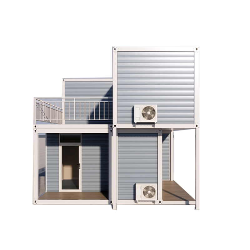 Fast Assembled Luxury 2 Stories Apartment Modular Flat Pack Container House with Kitchen Living Area and a Roof Terrace