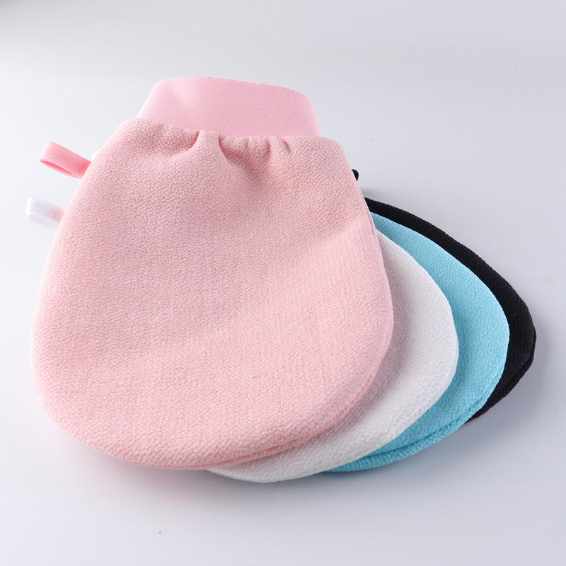 Low MOQ Customize Package and Logo 100% Natural Viscose Korean Dead Skin Scrubber Body Skin Exfoliating Gloves Kess Mitts