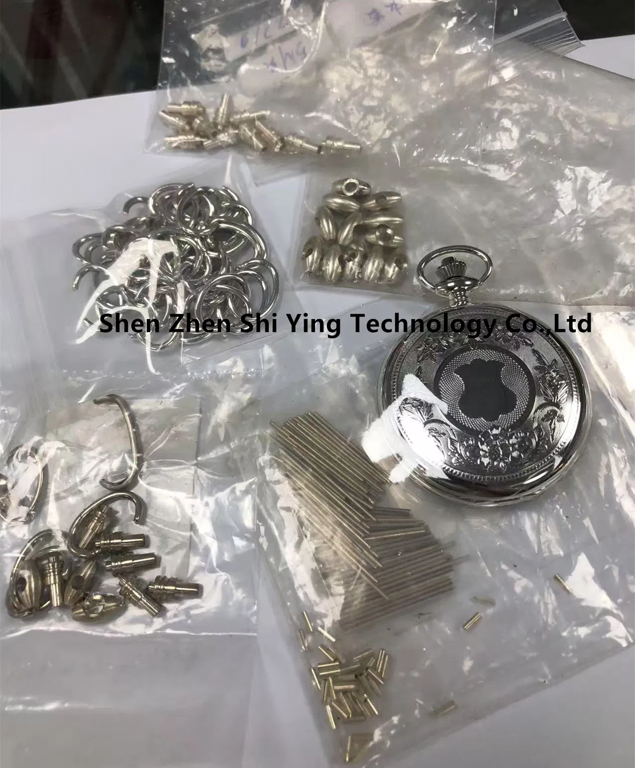 Customized Logo Luxury Sterling 925 Silver Round Mechanical Skeleton Automatic Pocket Watch for Gift