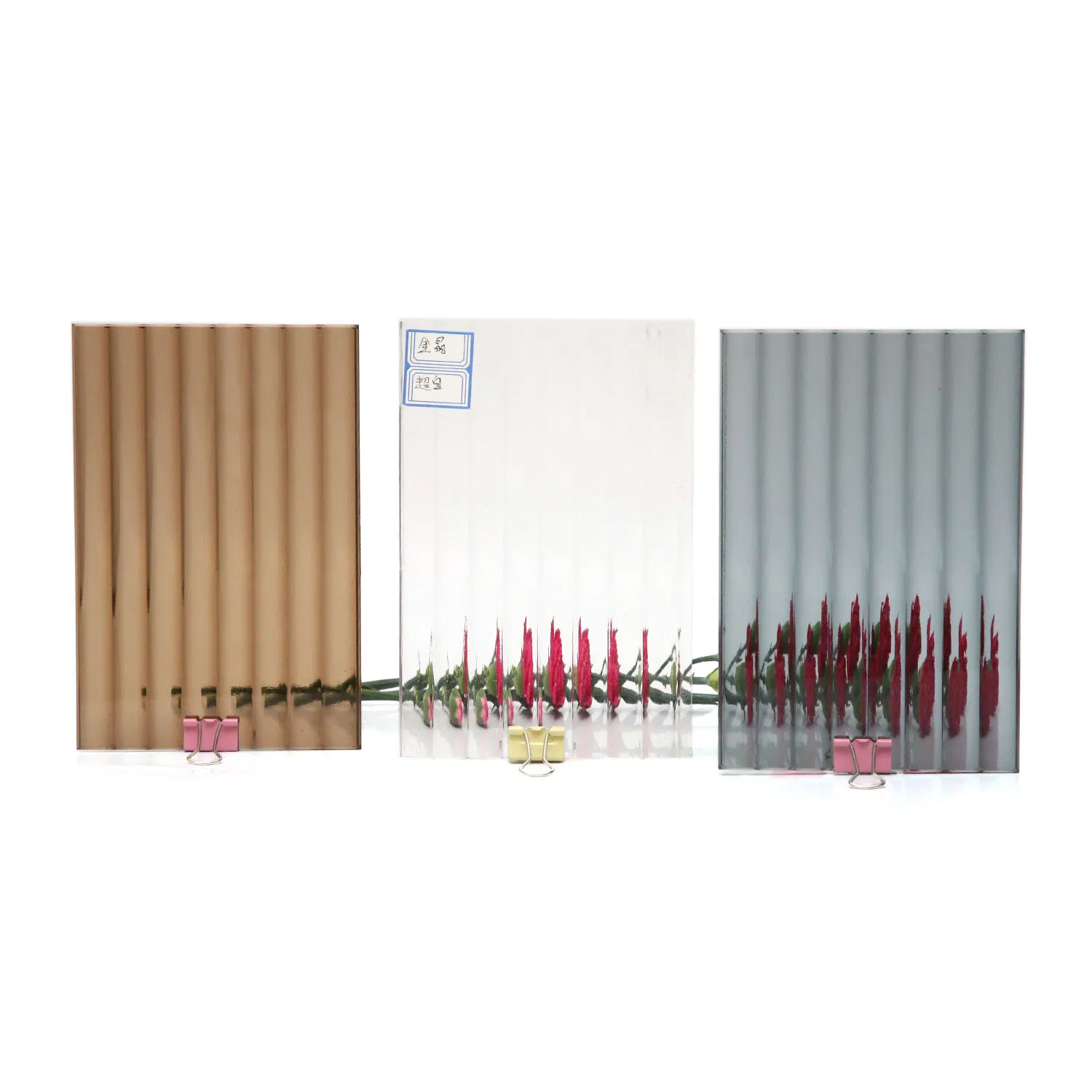 Clear Ultral Clear Muro Bronze Grey Muro Karatachi Nashiji Pattern Glass