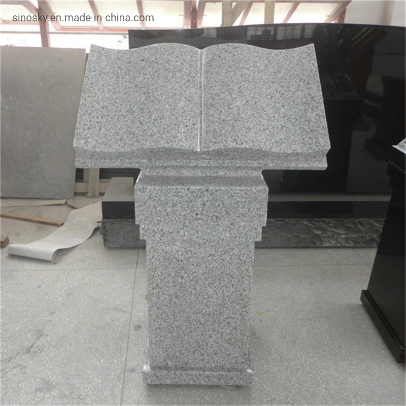 Light Gray G633 American Upright Die and Base Monument