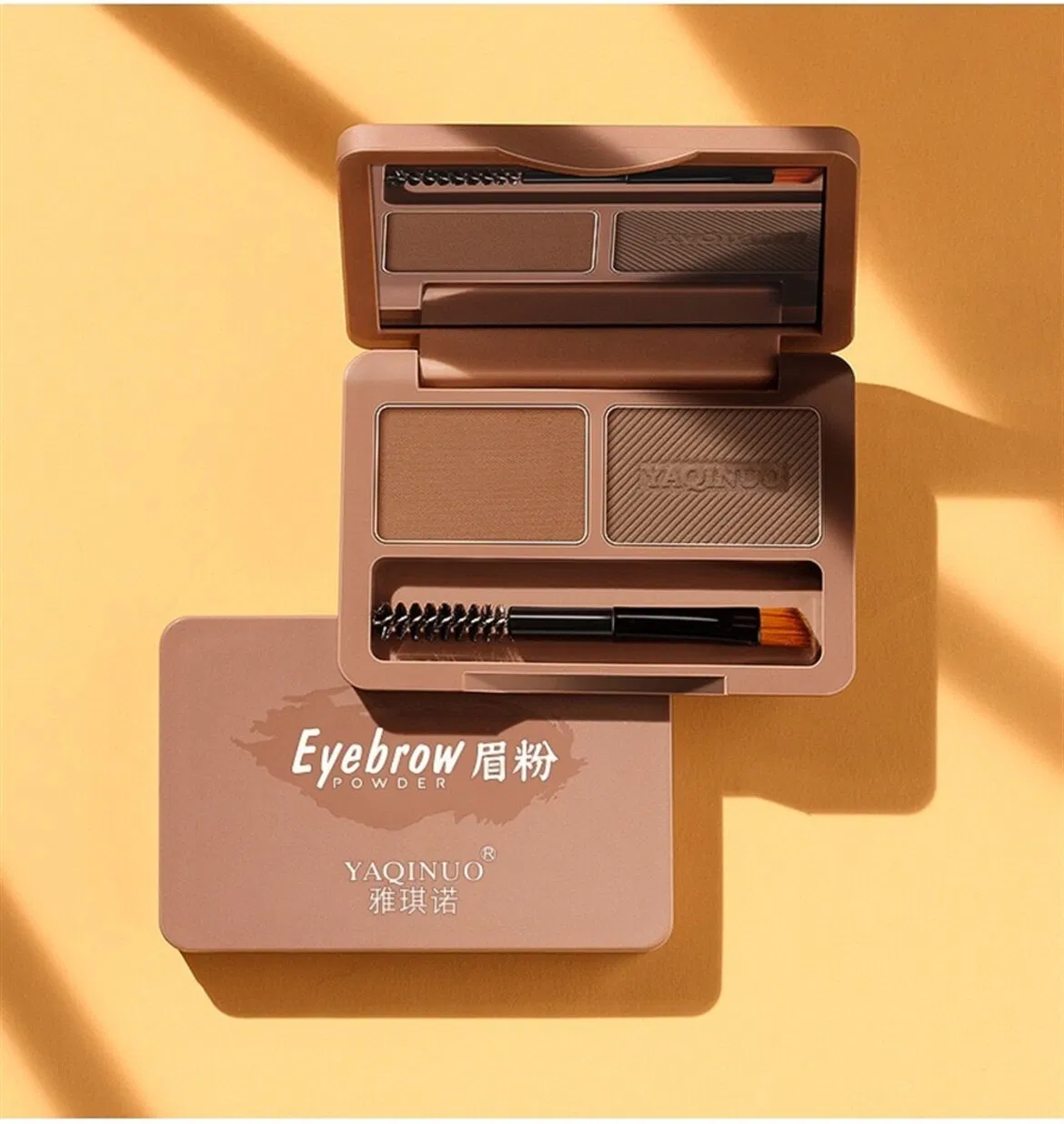 Travel Friendly Compact Eyebrow Pencil with Secure Lock Mechanism and Mini Spoolie