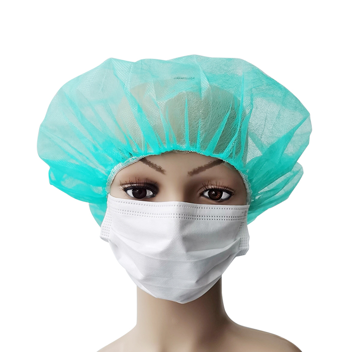 Disposable Bouffant Cap Elastic Dust Cap for Food Service Non Woven Hair Net