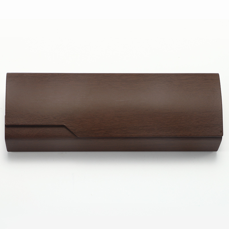 Factory Direct Wholesale Hand-Made Glasses Box with Wood Grain and Small Mouth Glasses Storage Box Myopia Glasses Box
