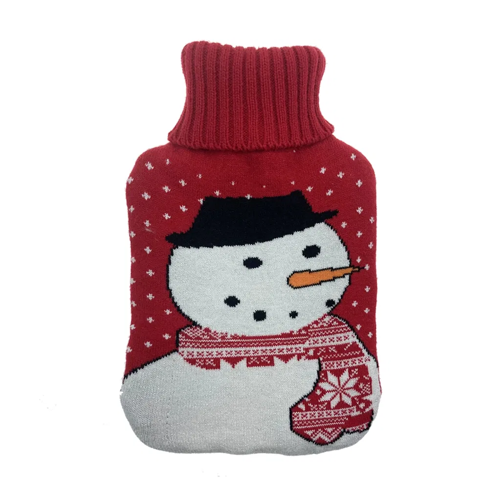 Manufacturer Rubber Hot Water Bottle Woven Pattern Knitting Cover Colorful Hand Warm Bag Cover