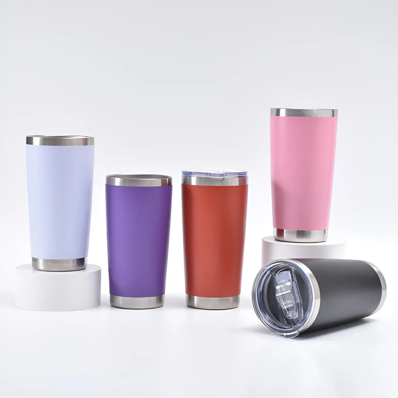 20oz Straight Coffee Tumbler Mug Insulated Laser Tumbler Blanks with Lids