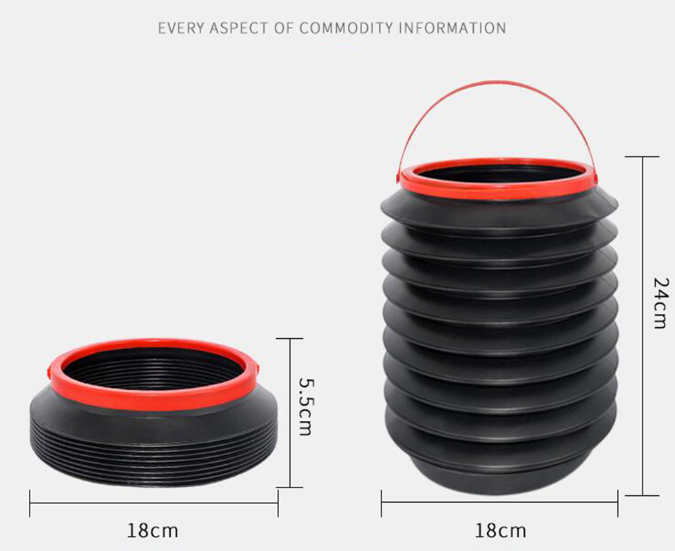 Foldable Trashcan Multi-Function Collapsible Bucket - Use for Car Washing/Garbage/Fishing/Outdoor Camping Esg12881