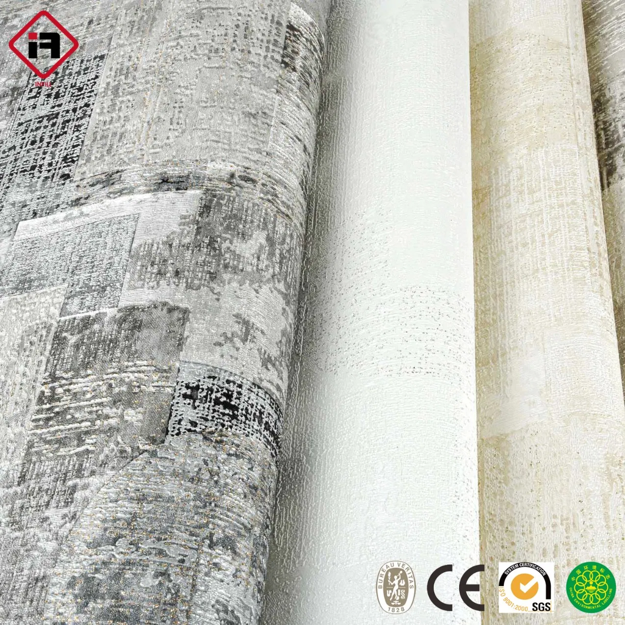 Wallpaper in China Deep Embossed 106cm Width Wall Paper for Bedroom Background Home Decor Home Decoration Wallpaper