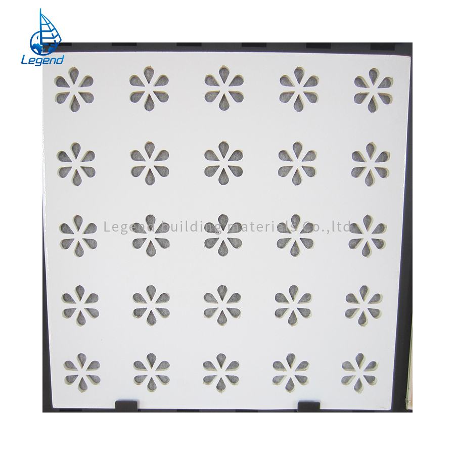 Factory Supply Decorative Building Material Fireproof Moistureproof Perforated Gypsum Ceiling