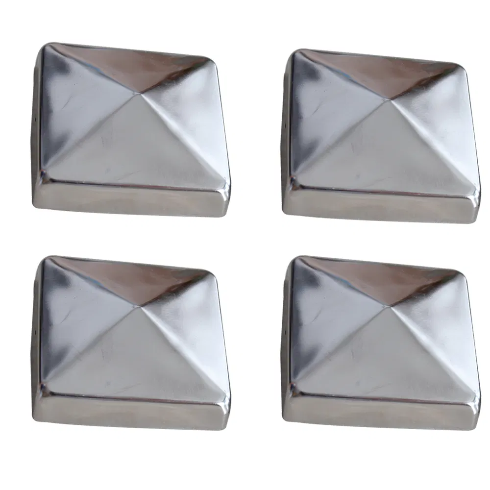 Decorated Stainless Steel Metal Square Post Caps