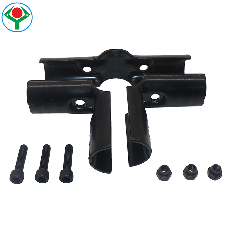 Ys-3 Recyclable ESD 4 Way Cross Metal Joint Set for Antistatic Lean Pipe Workbench