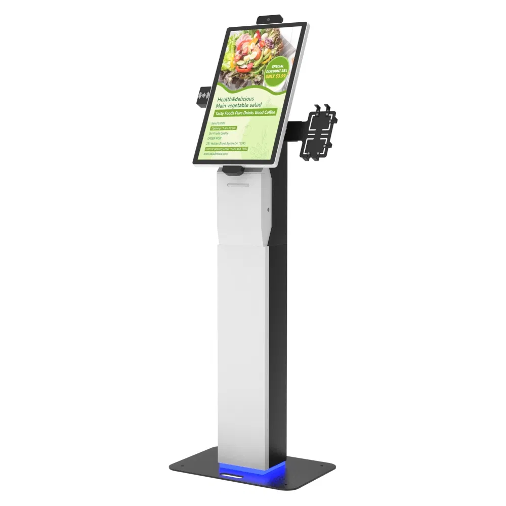 18.5 Inch Touch Screen Fast Food Automated Restaurant Printing and Touch Bill Payment Customize Functions Machine Terminal NFC Indoor Self Service Order Kiosk