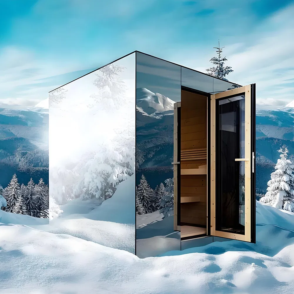 Traditional Steam Outdoor Garden Red Cedar/Hemlock Solid Wood Sauna Room