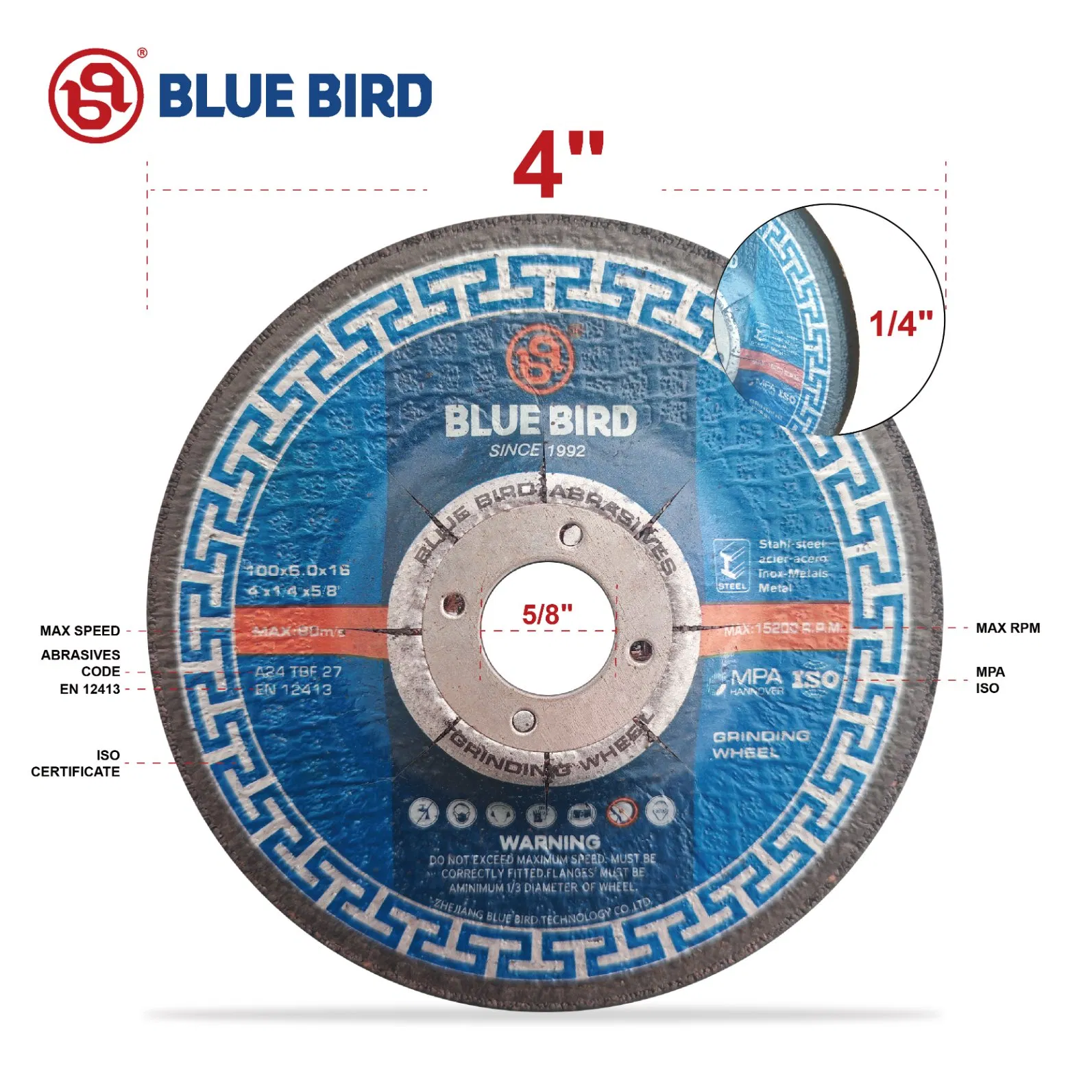 Шлифовальный диск 100 мм для металла и нержавейки
