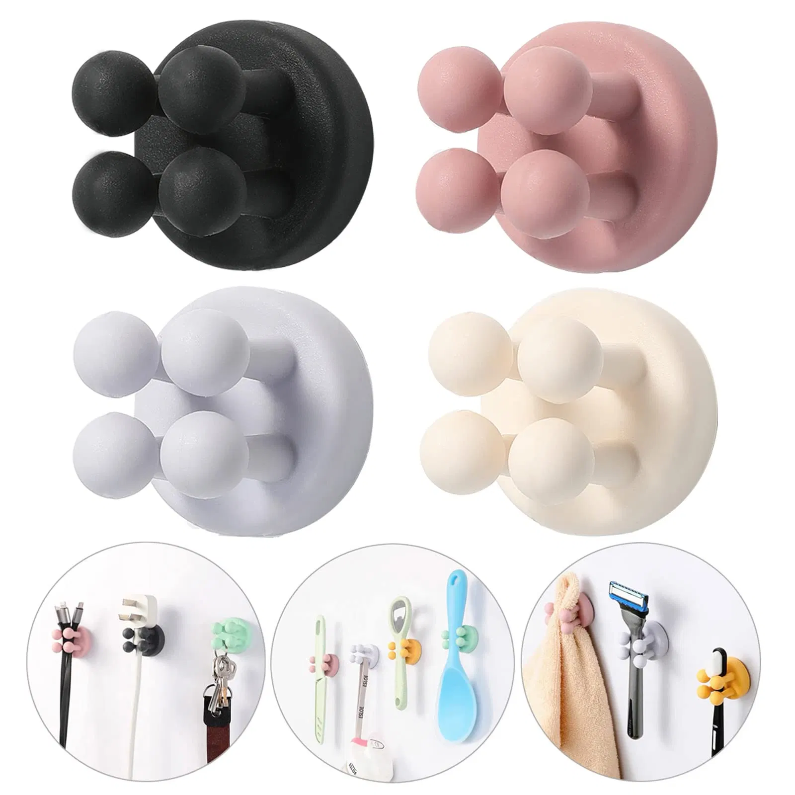Discount Price Silicone Multi-Function Hook Waterproof Wall Mounted Bathroom Kitchen Toothbrush Holders