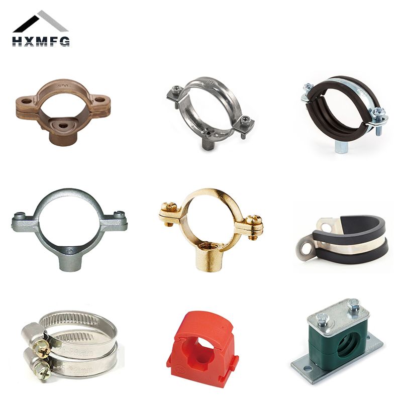 Full Range Bronze Clamp Rubber Line Clip Brass Stainless Steel Copper Clamp Tube Plastic Malleable Bracket Iron Matel Pipe Clip