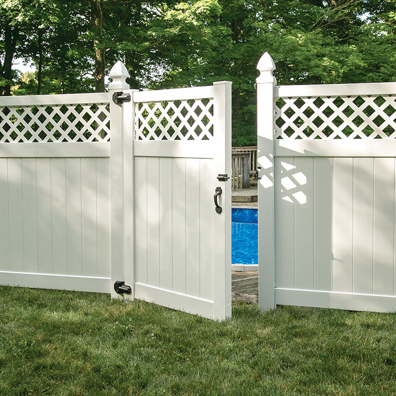 High safety PVC Semi Privacy Diamond Lattice Fence, Vinyl Privacy Diagonal Lattice Fence, Quality Plastic Lattice Fence