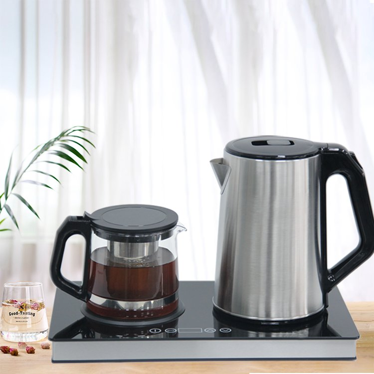 Small Kettle and Teapot Set 2L Stainless Steel Digital Control Electric Turkish Tea Maker Samovar Electric Kettle