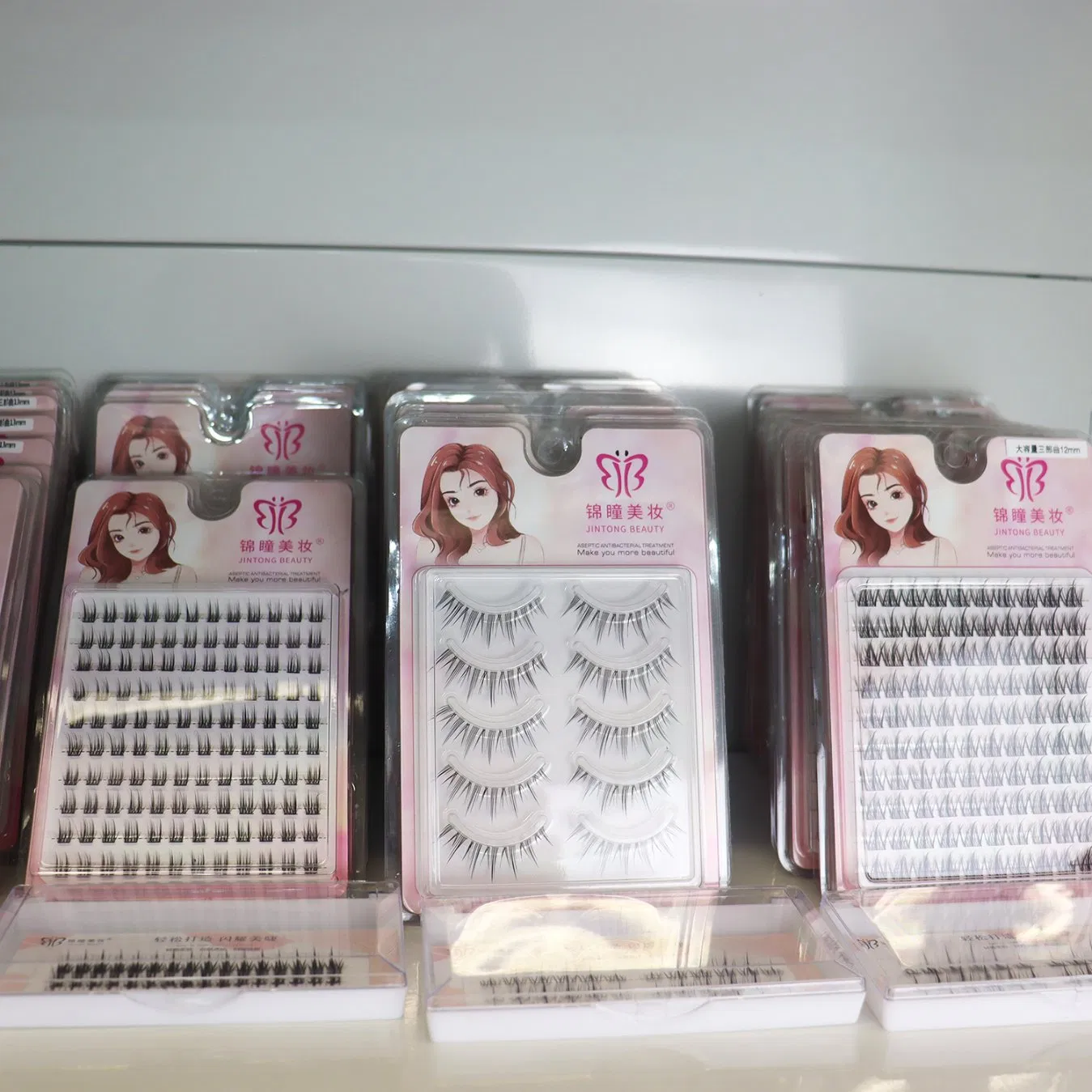 Natural Cluster Natural DIY Eyelash Extention C D Curl Ribbons Segmented Individual Cluster Eyelash