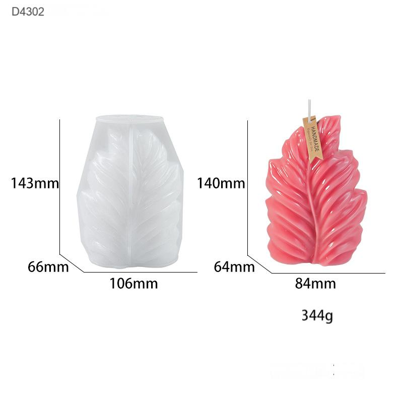 Leaf Candle Mold, Leaf Aromatherapy Gypsum Ornament, Candle Silicone Mold, Exclusively for Cross-Border Supply.