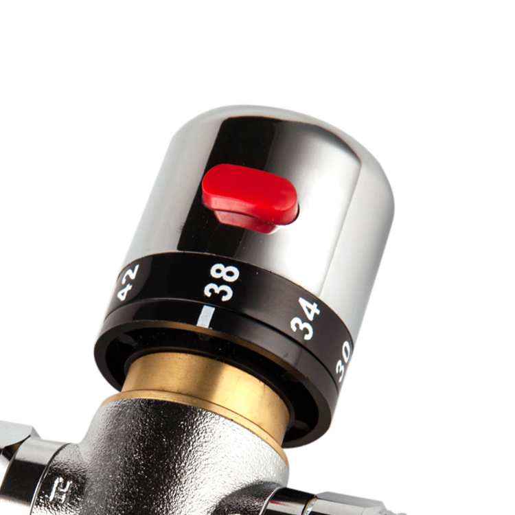 Thermostatic Mixing Valve Three Way Thermostatic Valve for Floor Heating System Temperature Control