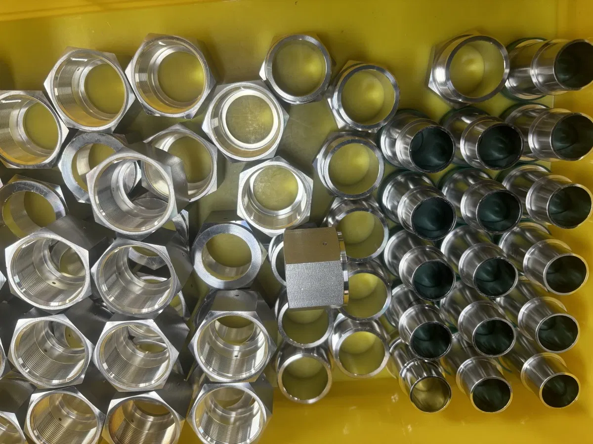 UHP Fitting Stainless Steel SS316 Metal Face Seal Male Nut 1/4-1/2 Silver Plated