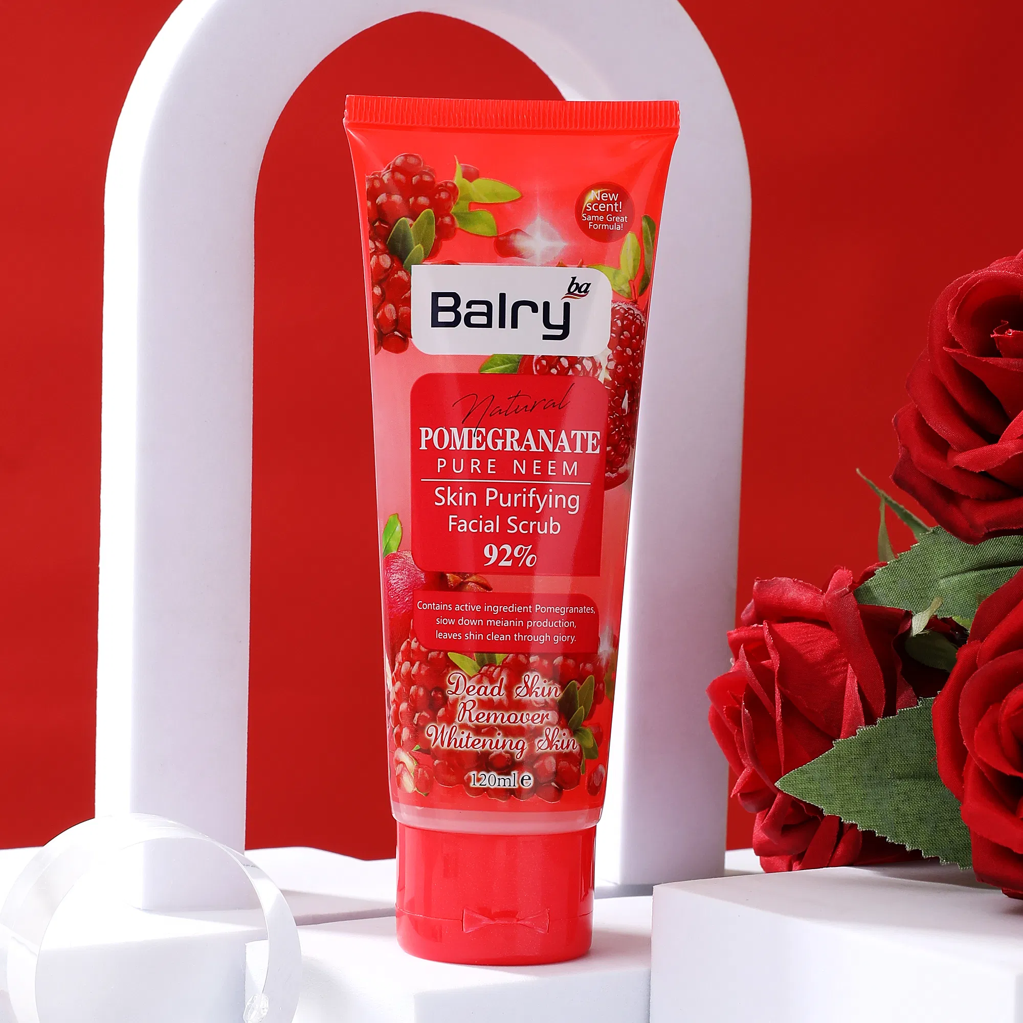 Natural Anti-Acne Hyaluronic Acid Face Exfoliating Multi-Effect Facial Scrub