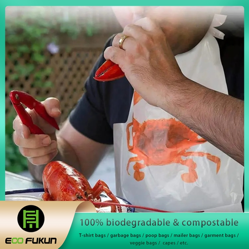 Biodegradable Cape, Disposable Compostable Adult Bib