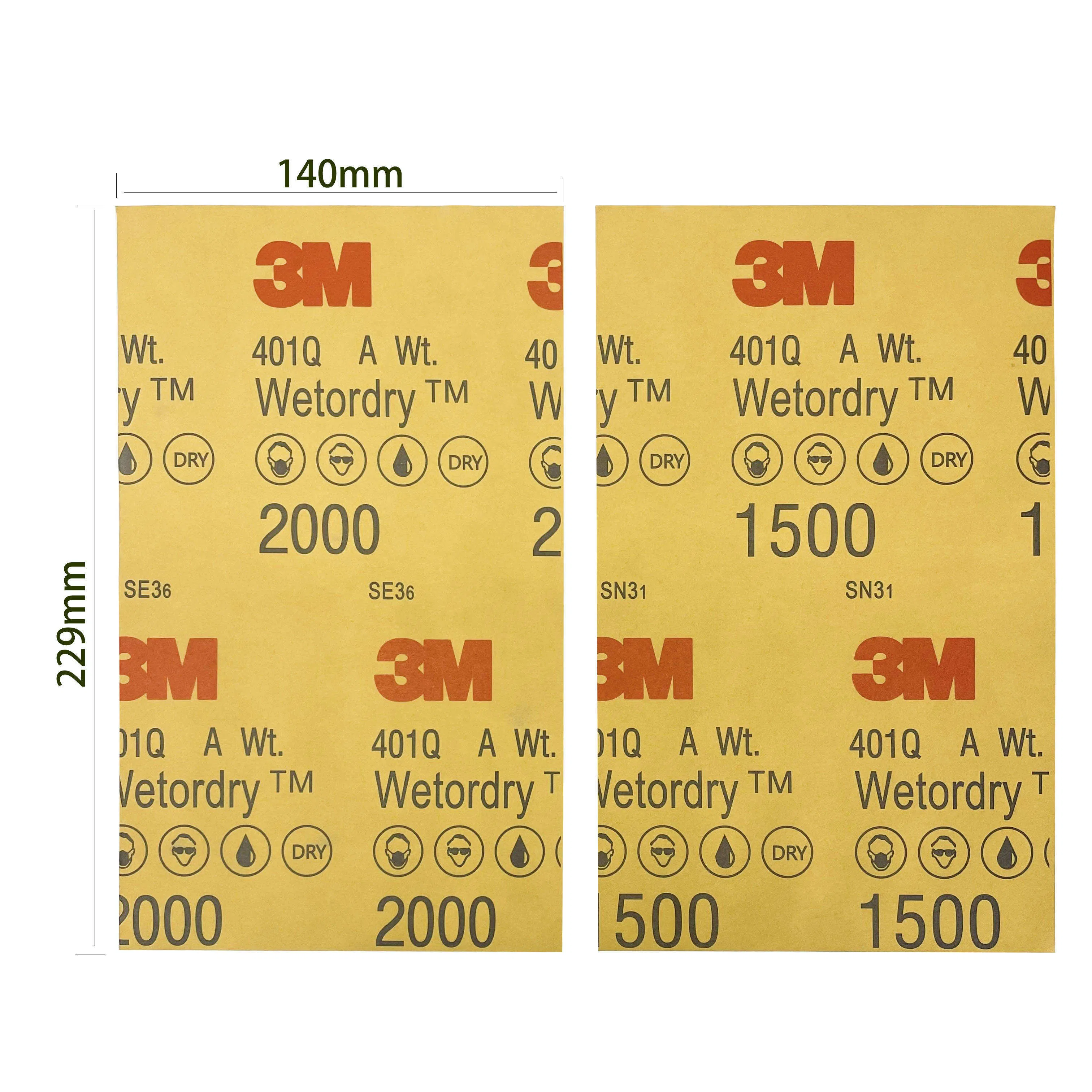 Наждачная бумага 3M 401Q водостойкая, 1500, 200 шт.