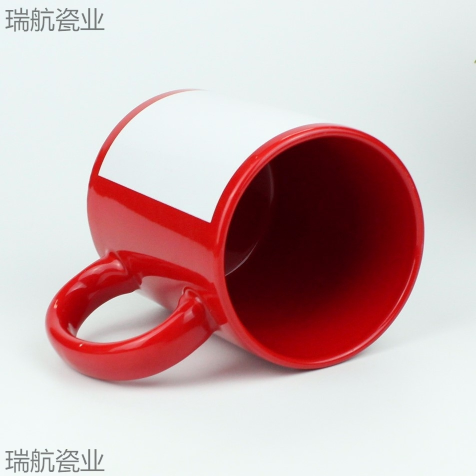 Durable Sublimation Ceramic Mug with Unique Right Angled Design