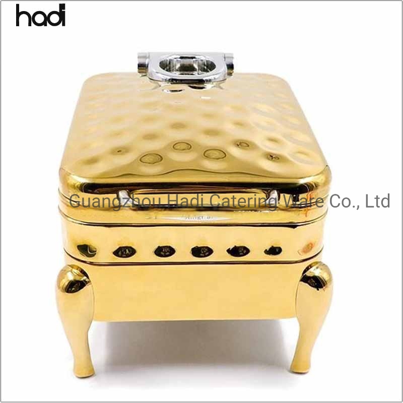 Other Hotel & Restaurant Supplies Buffet Hydraulic Chafer Dish Luxury Golden Chafing Dish Round Induction Rose Gold Food Warmers