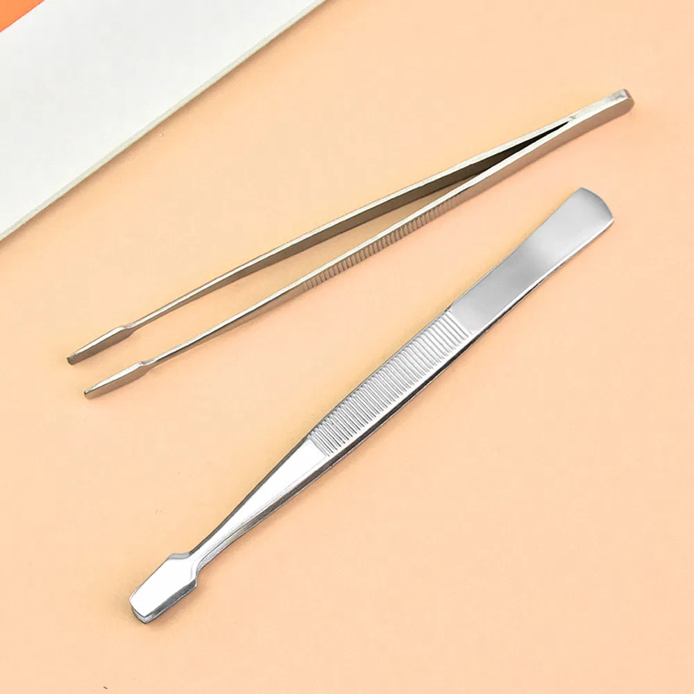 Professional Stainless Steel Sanding Tweezers False Eyelash Forceps Tweezers Makeup Tool
