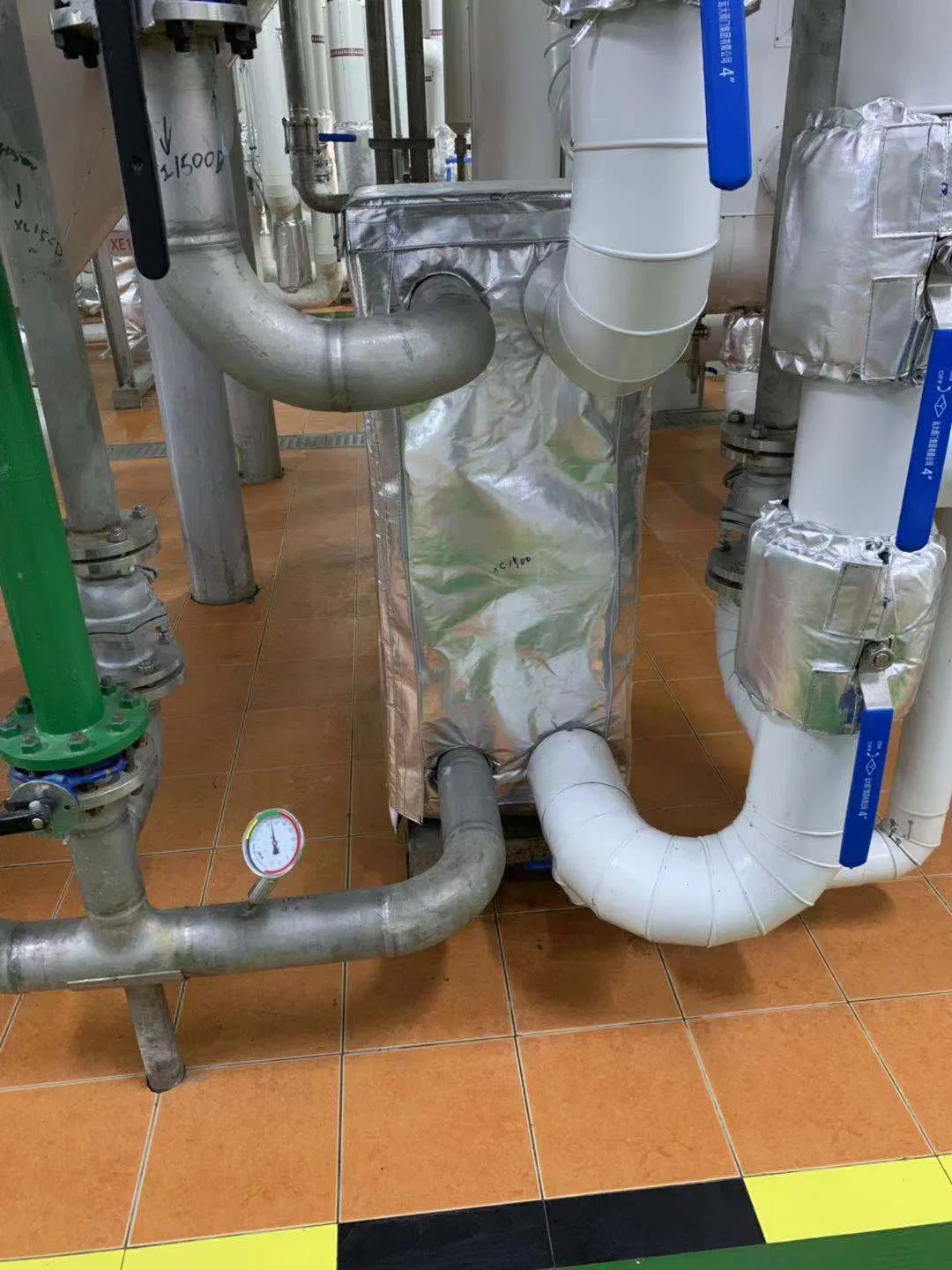 Removable Silicone Coating Cloth Thermal Pipe Insulation Jacket