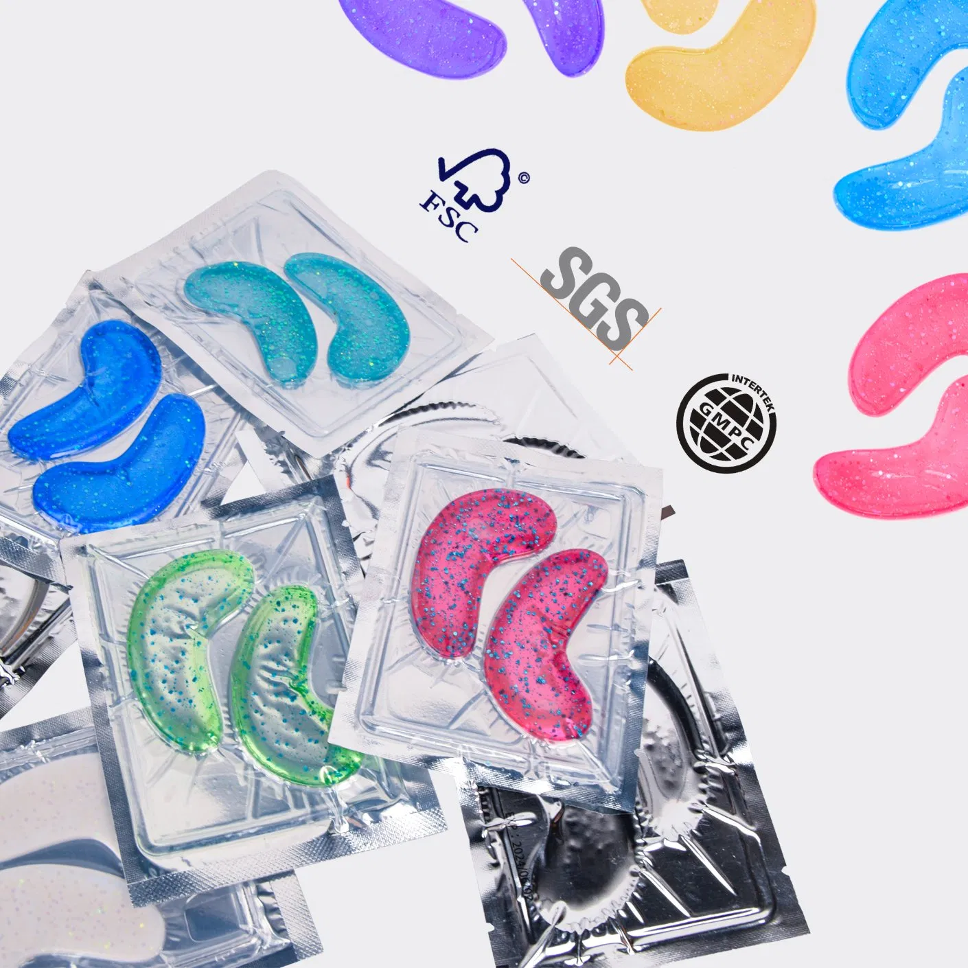 Wholesale Private Label Dark Circle 24K Gold Foil Hyaluronic Acid Collagen Eye Pad Patch Mask