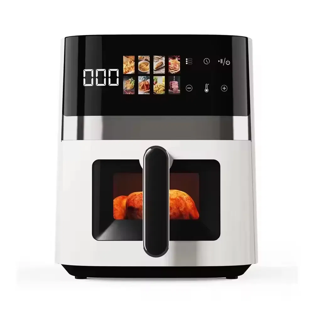 Household Air Fryer Stainless Steel Multifunctional Intelligent 10L Large Capacity Visual Electric Fryer