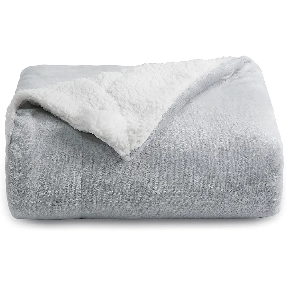 Original Factory Soft Plush Luxury Modern Warm Sherpa Flannel Fleece Throw Custom Color Size Sherpa Blanket for Bed