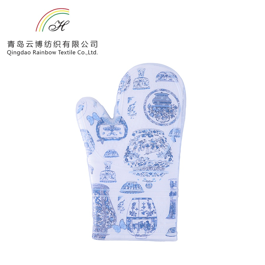 China Wholesale Can Customized Heat Resistant Kitchen All Silicone Oven Mitt