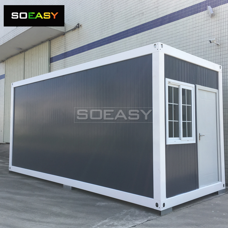20 FT Luxury Prefab Light Steel Structure Sandwich Panel Wall Flat Pack Container House