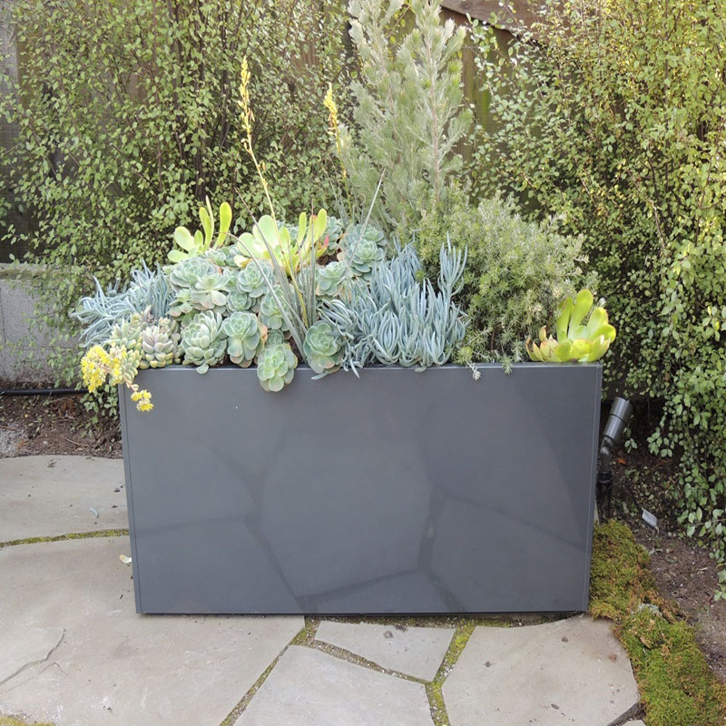 Горшки алюминиевые металлические уличные для цветов