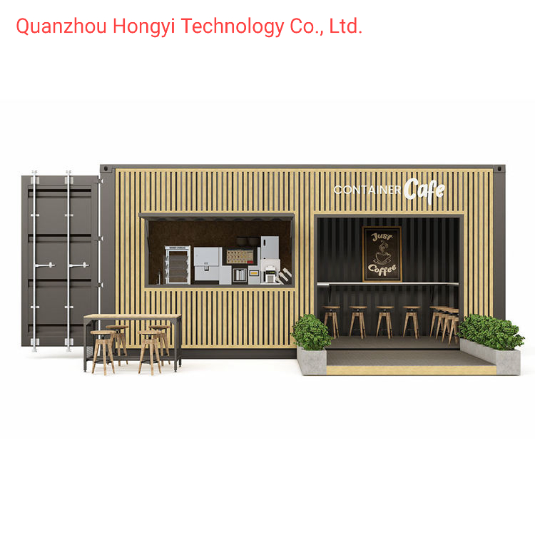 High Quality 20FT Prefabricated House Mobile Store Shipping Container Cafe Shop