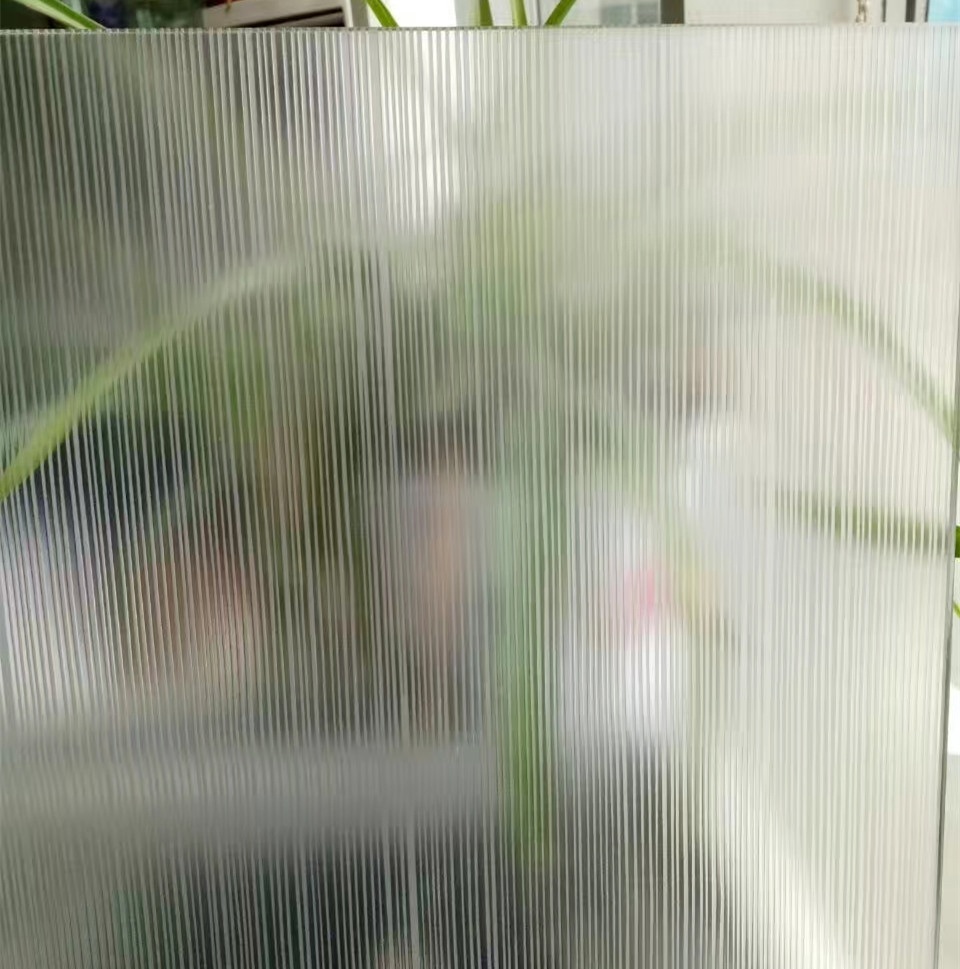 Custom Pattern Satin Etch Line Glass for Office Partition